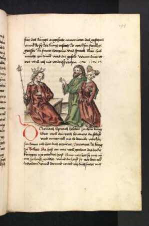 Billero bringt Helebat zu König Sedras; (Kapitel X: Von König Sedras).