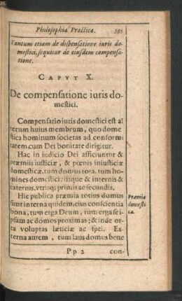 Caput X. De compensatione iuris domestici.