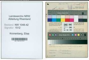 Entnazifizierung Elise Kronenberg , geb. 06.08.1898 (Naeherin)