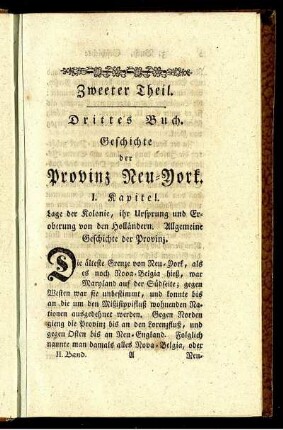 Drittes Buch. Geschichte der Provinz Neu-York.