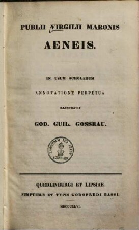 Publii Virgilii Maronis Aeneis