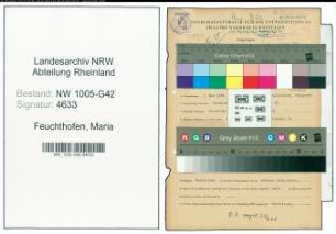 Entnazifizierung Maria Feuchthofen , geb. 03.05.1888 ()