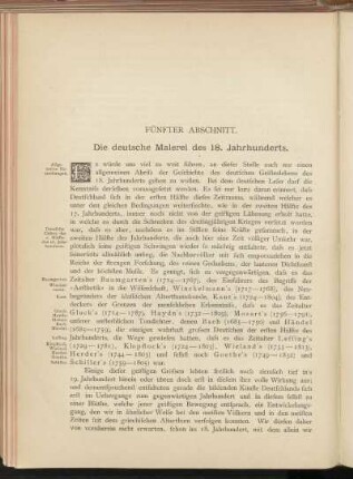 Fünfter Abschnitt. Die deutsche Malerei des 18. Jahrhunderts.