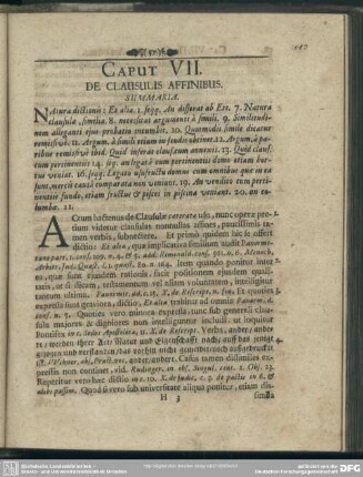 Caput VII. De Clausulas Affinibus