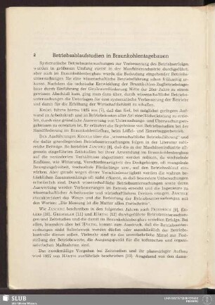 2 Betriebsablaufstudien in Braunkohlentagebauen
