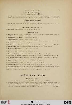Gemälde älterer Meister (Nr. 141-181)