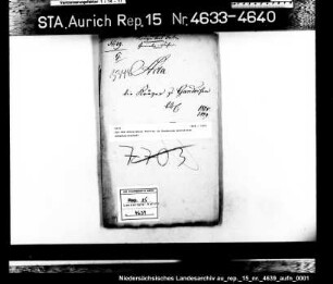 Die dem Schullehrer Martini in Gandersum gestattete Schankwirtschaft