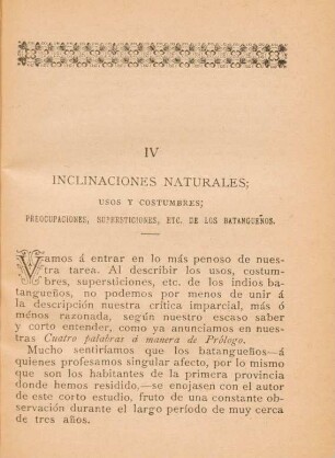 IV. Inclinaciones naturales; usos y costumbres; preocupaciones, ...