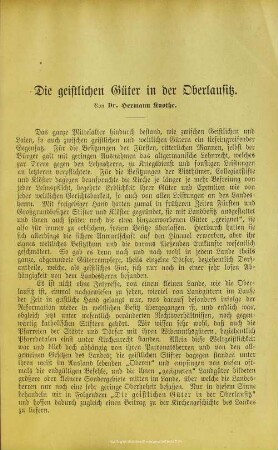 Die geistlichen Güter in der Oberlausitz