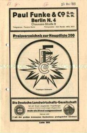 Preisverzeichnis