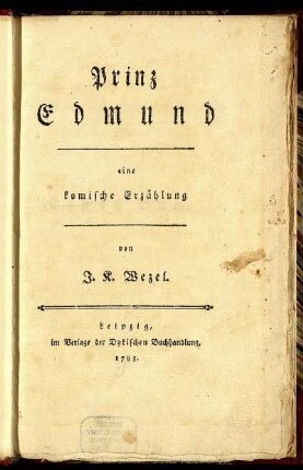 Prinz Edmund : eine komische Erzählung
