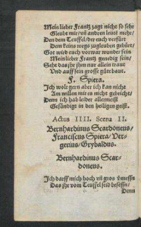 Actus IIII. Scena II.