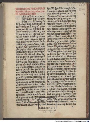 Vita sancti Rochi : mit Vorrede des Autors und Meßoffizium