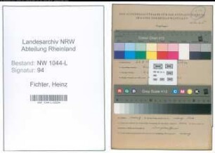Entnazifizierung Heinz Fichter , geb. 23.08.1921 ()