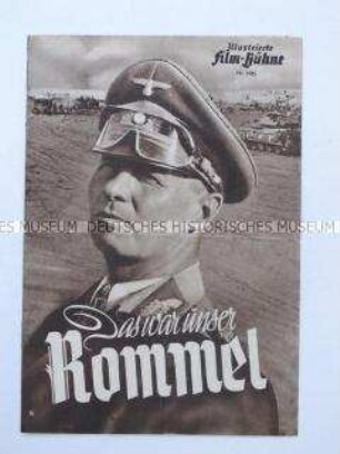 Filmprogramm "Illustrierte Film-Bühne" zu dem deutschen Dokumentarfilm "Das war unser Rommel"