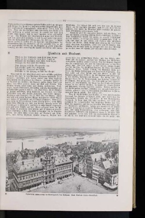 Antwerpen: Hafenansicht, im Vordergrunde des Rathaus.