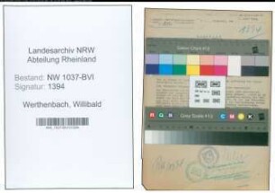 Entnazifizierung Willibald Werthenbach , geb. 24.12.1902 (Buchhaendler)