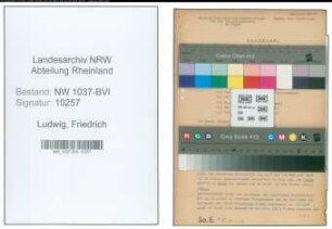 Entnazifizierung Friedrich Ludwig , geb. 18.08.1898 (Polizeibeamter)