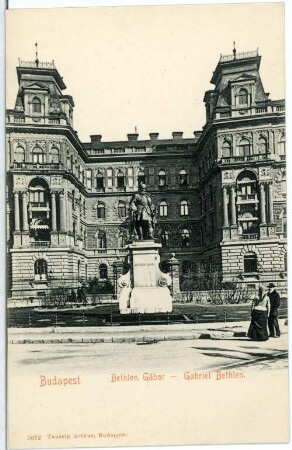 Budapest. Denkmal Gábor Bethlen (1902) : Budapest. Gábor Bethlen, Denkmal des Fürsten von Siebenbürgen Gabriel Bethlen (1902; György Vastagh der Jüngere)
