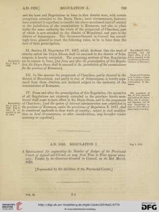 Regulations A.D. 1826-1830