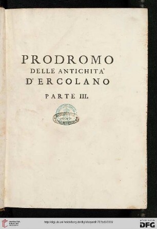 Band 3: Prodromo Delle Antichità d'Ercolano