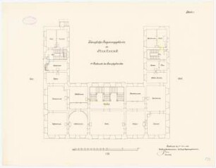 Regierungsgebäude, Stralsund Hauptgebäude: Grundriss 1. OG 1:100