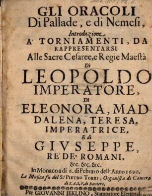 Gli Oracoli di Pallade e di Nemesi
