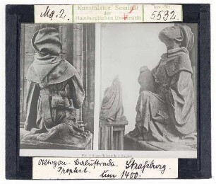 Straßburg, Münster: Oktogon-Balustrade, Prophet, um 1400