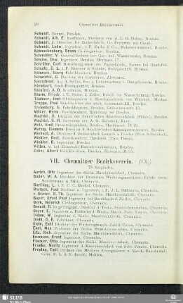 VII. Chemnitzer Bezirksverein.