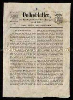 Volksblätter. 1848