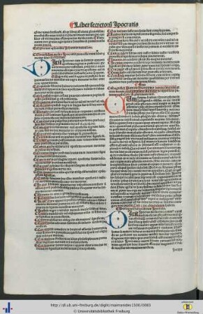 Jpocratis pronosticorum liber quod dicitur liber secretorum