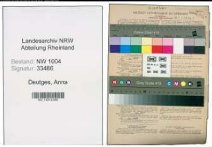 Entnazifizierung Anna Deutges , geb. 17.12.1899 ()