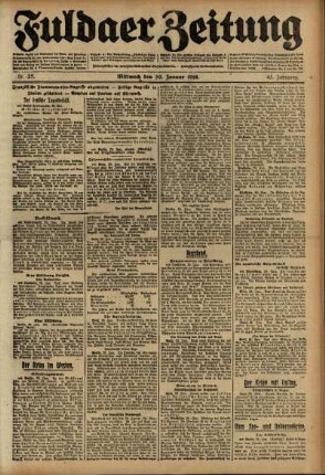 Ausgabe vom Mittwoch, den 30. Januar 1918.