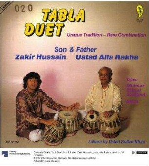 Tabla Duet. Son & Father: Zakir Hussain, Ustad Alla Rakha