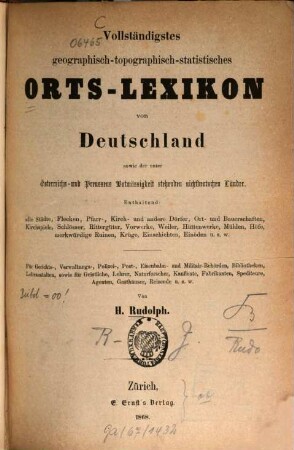 Vollständigstes geographisch-topographisch-statistisches Orts-Lexikon von Deutschland, 3