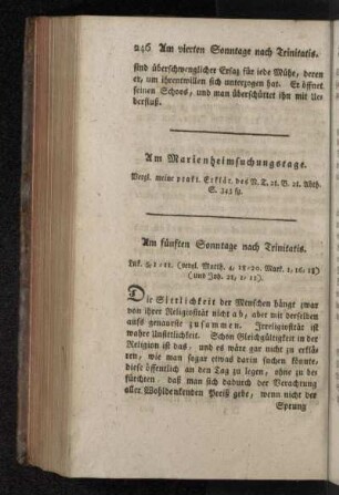 Am fünften Sonntage nach Trinitatis.
