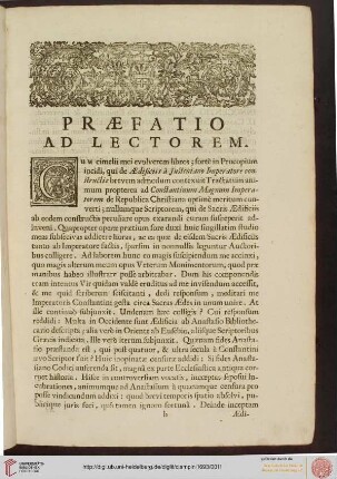 Praefatio ad lectorem