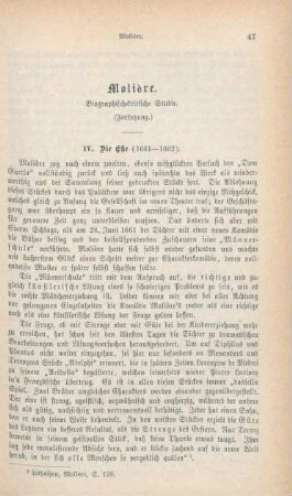 47-67 Molière : biographisch-kritische Studie : Fortsetzung