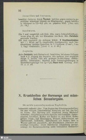 X. Krankheiten der Harnwege und männlichen Sexualorgane