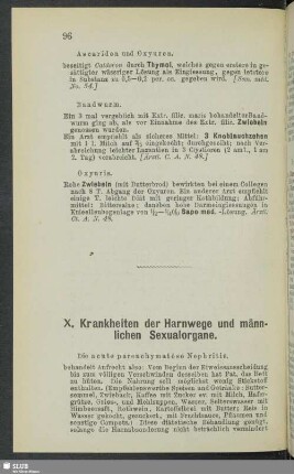 X. Krankheiten der Harnwege und männlichen Sexualorgane