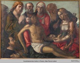 Beweinung Christi mit Heiligen und Stifter