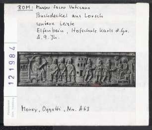 Rom, Museo Sacro Vaticano: Buchdeckel aus Lorsch, untere Leiste. Anfang 9. Jhd.