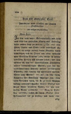 Drey und zwanzigster Brief. - Sieben und zwanzigster Brief.