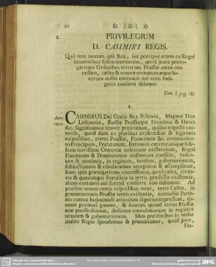 Privilegium D. Casismiri Regis ... Tom. I. pag. 183.