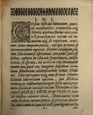 Dissertatio Inauguralis Medica De Calculo Renum Et Vesicae