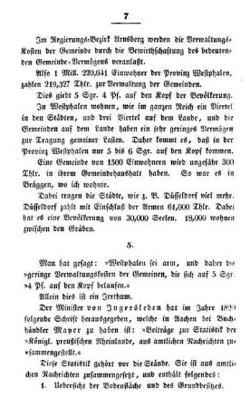 5. [Gemeinde-Verwaltung in den Rheinprovinzen]