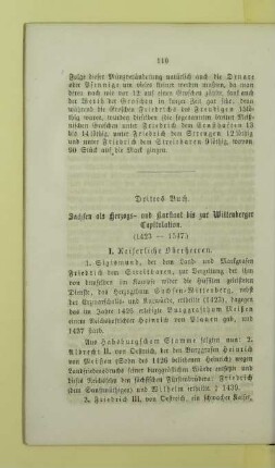 Drittes Buch. Sachsen als Herzogs- und Kurstaat bis zur Wittenberger Capitulation. (1423-1547)