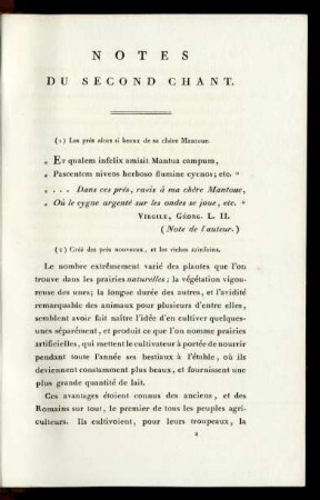 Notes du Second Chant.