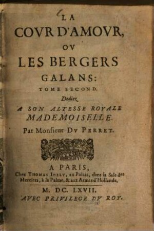 La Covr D'Amovr, Ov Les Bergers Galans, 2