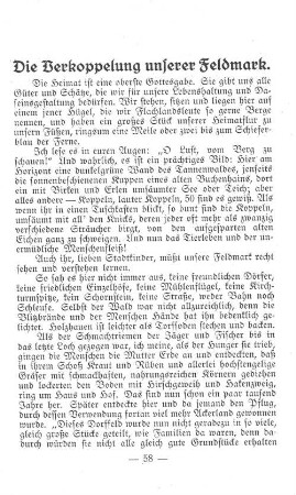 Die Verkoppelung unserer Feldmark.